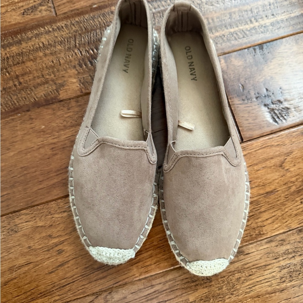 Old Navy Women's Taupe Espadrille Slip-On Flats